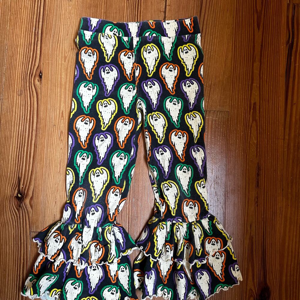 UB Unique Baby black colorful ghost tiered‎ flare pants SIZE 8